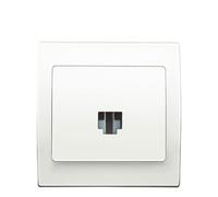 Prise Informatique RJ45 Blanc Delta Iris + Plaque basic Blanc-SIEMENS