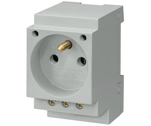 SIEMENS - Prise modulaire 2P + T pour tableau électrique avec obturateur