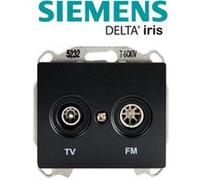 SIEMENS - Prise TV/FM Anthracite Delta IRIS