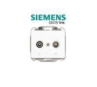 Siemens - prise tv/fm blanc delta iris blanc G