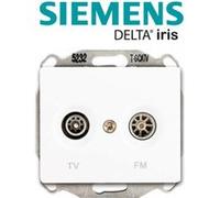 Siemens - prise tv/fm blanc delta iris blanc G
