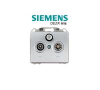 Siemens - prise tv/fm/sat aluminium delta iris aluminium G