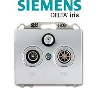 Siemens - prise tv/fm/sat aluminium delta iris aluminium G