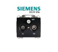 Siemens - prise tv/fm/sat anthracite delta iris anthracite G