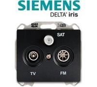 Siemens - prise tv/fm/sat anthracite delta iris anthracite G