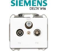 Siemens - prise tv/fm/sat blanc delta iris
