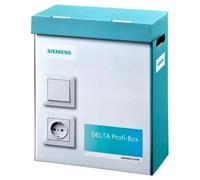 Siemens PROFI-Box, 100 prises Schuko, avec sécurité enfants, gamme DELTA, blanc titane, 1 pièce.