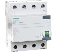 Siemens SENTRON 2P 25A 0,03A Disjoncteur différentiel type AC pôle N gauche 5SV4312-0KL