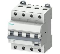 SIEMENS Sentron 5SU1 Interrupteur FI/LS 10 A, 4 pôles, type C, sensibilité 300 mA