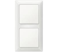 SIEMENS Siemens 5TA2156, 5TG6201, 5TG2552-0 Kit complet d'interrupteur, à bascule et cadre double en blanc titane, pour encastré