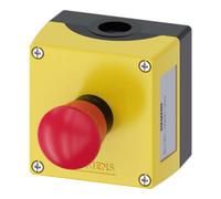 Siemens Boîte à boutons 3SU18010NA002AA2 - Bouton champignon jaune, décrochage par rotation