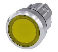 Siemens Bouton-poussoir lumineux 3SU10510AB300AA0 22 mm collerette métal bouton jaune à rappel