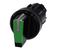Siemens 3SU10022BL400AA0 3SU1002-2BL40-0AA0 Commutateur à manette collerette plastique, illuminable levier noir, vert 2 x 45 °