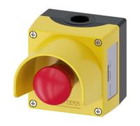 Siemens Bouton d'arrêt d'urgence en boîtier, avec collerette de protection 500 V 2 NF SIRIUS ACT 3SU1851-0NB00-2AC2 IP69K 1 pc