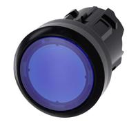 Siemens 3SU10010AB500AA0 3SU1001-0AB50-0AA0 Bouton-poussoir lumineux à rappel actionneur plat, collerette plastique bleu 1 pc(s)