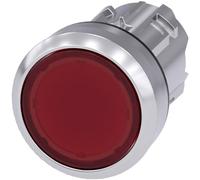 Siemens Sirius ATC - Poussoir 22 mm ronde métallique/A brillant rouge bouton rasante