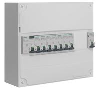 SIEMENS Tableau 1 Rangée Pré-équipé avec 1 Interrupteur Différentiel 40A Type AC et 8 Disjoncteurs