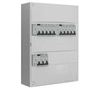 Tableau 2 rangées pré-équipé 2 inter. diff. 40A + 1 inter. diff. 40A + 10 disjoncteurs-SIEMENS
