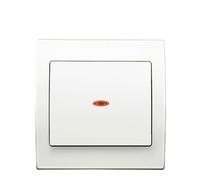 SIEMENS - Va Et Vient Lumineux Blanc Delta Iris - Plaque Basic Blanc