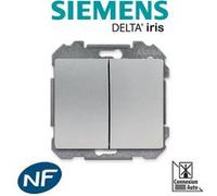 Siemens - va et vient + poussoir aluminium