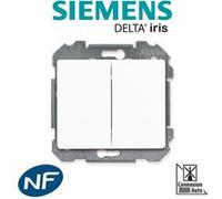 SIEMENS - Va-et-Vient + Poussoir Blanc Delta IRIS