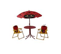Siena Garden 672618 Marie Coccinelle Set enfant Coccinelle 2 x fauteuil pliant, 1 x table, 1 x parasol