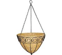 Siena Garden Cone Suspension Jardiniere Suspendue Noir et Naturel