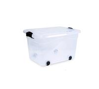 Siena Home Boîte de rangement Anzio 40L avec roulettes + couvercle