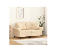 Sierkussens 2 st 40x40 cm stof crÃmekleurig349473