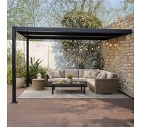 Sifnos pergola bioclimatique 4x3m adossée en aluminium noir
