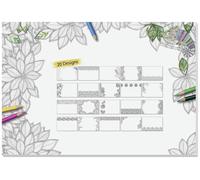 Sigel Adult Coloring HO580 Sous-main vierge noir/blanc (l x H) 595 mm x 410 mm