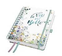 SIGEL Agenda à spirale Jolie 2027 A5 couverture rigide | 7J607, calendrier, planificateur, organisateur, certifié FSC, vert pétrole, pourpre, jaune, bleu