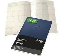 SIGEL Agenda cahier mensuel Conceptum 2027 A5 couverture souple | C2786, bleu foncé, pour planification claire des rendez-vous, des tâches et des notes