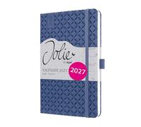 SIGEL Agenda semainier Jolie 2027 A5 couverture rigide | 7J101, calendrier, planificateur, organisateur, certifié FSC, bleu indigo