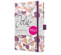 SIGEL Agenda semainier Jolie 2027 A5 couverture rigide | 7J359, calendrier, planificateur, organisateur, certifié FSC, violet, rose, blanc