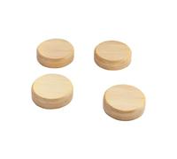 SIGEL Aimants en bois 3,30 x 0,90 cm | BA210, lot de 4, ronds, néodyme N42, beige