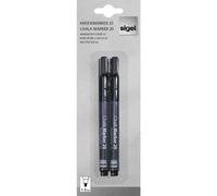 Sigel Artverum Marqueur Craie Liquide Effaçable 20 Pointe Ogive 1-2 Mm Noir