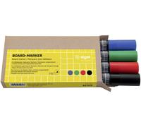 Sigel Marqueurs pour tableau blanc BA010 — effaçables, encre cap-off, ogive 2-3 mm, 4 couleurs