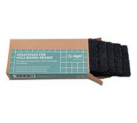 SIGEL BA121 Lot de 5 Bandes de rechange en microfibre avec velcro pour effaceur de tableau SIGEL BA120, 13 x 6 cm, noir