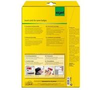 Sigel - Blanc - 54 x 90 mm - 185 g/m² - 100 unités (10 feuille(s) x 10 cartes pour badges G