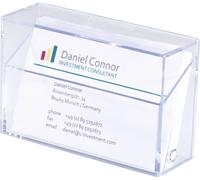 Boîte pr. cartes de visite, plastique dur, transparent