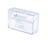 SIGEL Boîte pour cartes de visite 9,50 x 6 cm | VA110, pour 100 cartes format 8,6 x 5,6 cm, transparent