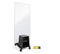 SIGEL Bundle Single-use Meet up 91 x 205 cm | MUB14, 1 tableau magnétique double face, cadre argenté, support, 4 marqueurs
