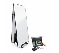 SIGEL Bundle Tent-use Meet up 91 x 189 cm | MUB19, 2 tableaux magnétiques double face, cadre noir, kit démarrage