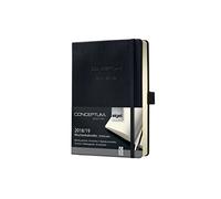 Sigel C1902 Conceptum Agenda semainier 18 mois 2018/2019 couverture rigide 10,8 x 15,1 cm Noir