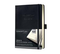 Sigel C1903 Conceptum Agenda semainier/carnet 18 mois 2018/2019 couverture rigide 14,8 x 21,3 cm Noir