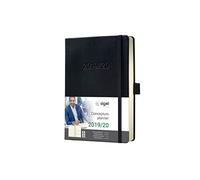 SIGEL C2002 Agenda semainier 18 mois 2019/2020 Conceptum, couverture rigide, 10,8 x 15,1 cm, noir