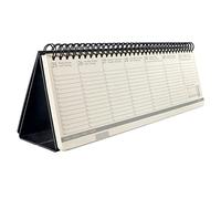 SIGEL C2480 Calendrier de bureau 2024, large, couverture rigide, noir - Conceptum