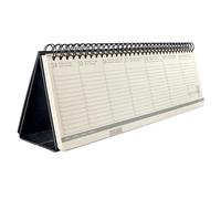 SIGEL C2580 Calendrier de bureau 2025, large, couverture rigide, noir - Conceptum