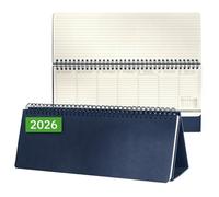 SIGEL C2682 Calendrier de bureau 2026, large, couverture rigide | Calendrier, Planificateur, Agenda hebdomadaire, Organisateur, Journal | bleu foncé - Conceptum